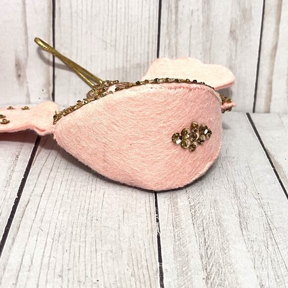 Vintage Bucilla Felt Sequins Beads Exotic Bird Christmas Ornament Lot of 2 - Picture 10 of 13